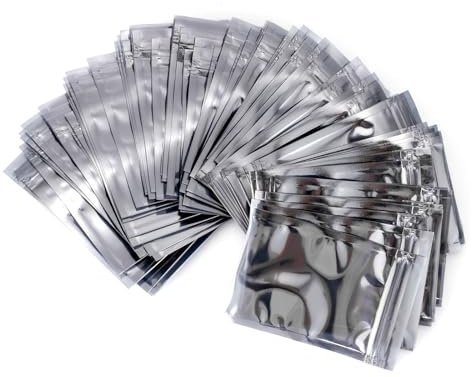 Ellbest 200pcs 3.15x4.72 inch Antistatic Bags, Resealable Ziplock ESD Shielding Bag for HDD SDD Electronic Device
