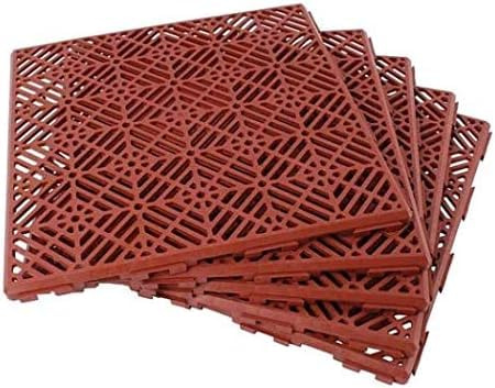 garden mile Set mit 10 robusten Terrassendielen, 30 cm x 30 cm, Kunststoff, ideal für Wege und Rasen, Kunststoffgitter, Outdoor-Fliesen, rutschfest, ineinandergreifende Terrassenfliesen für den