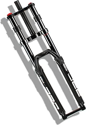 LHHL VTT DH Fahrrad Federgabel 27,5 29 Zoll Federweg 140mm Luftdämpfung Rebound Adjust 1-1/8 MTB Scheibenbremse Gabel Steckachse 15×100mm Manueller Lockout (Color : Black, Size : 29)