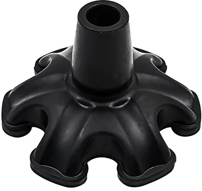 Namvo Rutschfester 6 Stützgummi selbststehender Ersatz-Gummigehstock für 19 mm Durchmesser Standard-Gehstock-Stehstock-Zubehör (Schwarz)