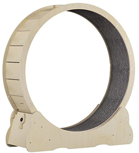 Katzenrad, Laufband für Katzen, Laufrad, Niedliche Katzenmöbel, Haustierspielzeug, Katzenspielzeug, Gewichtsverlustgerät für Katzen,WoodColor-M