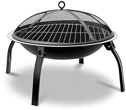 esmen Barbacoa Parrilla De Carbón Parrilla para hogueras, Parrilla para Barbacoa con Patas Plegables, Horno para Barbacoa para Patio al Aire Libre, Picnic, Camping Parrilla de propano de pie