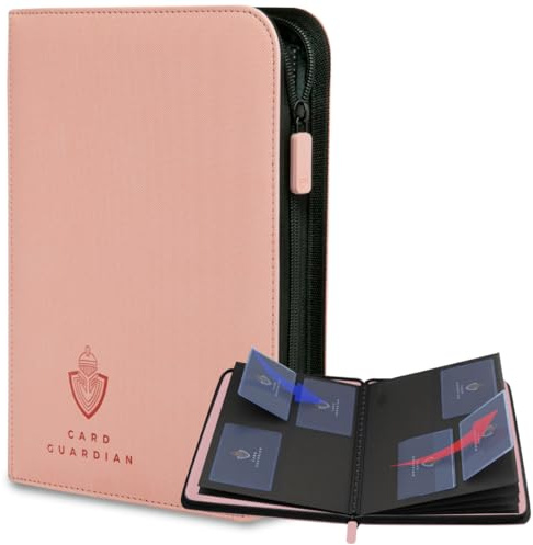 Card Guardian 4 Pocket Card Binder, Pink