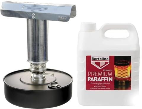 Trendi Large 4.5L Paraffin Super Warm Heater with 4/8L Oil Single Burner Warmer Greenhouse Green House Plant Seeding Garden Oil Lamps Paraffin Oil (Paraffin Heater + 4L Premium Paraffin Oil)