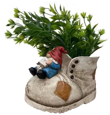 Ghjkldha Vaso da fiori per scarpe da cowboy, vaso da fiori per gnomo, vaso da fiori da cowboy, decorazione da giardino occidentale, vaso da fiori da gnomo da giardino, contenitore per piantare stivali