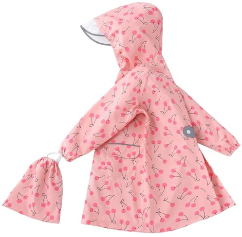 Chubasquero Niñas Impermeable Poncho de Lluvia Ligero Chaquetas Ropa Niños Mono Con Capucha Traje de Lluvia Diseño Impreso Completo