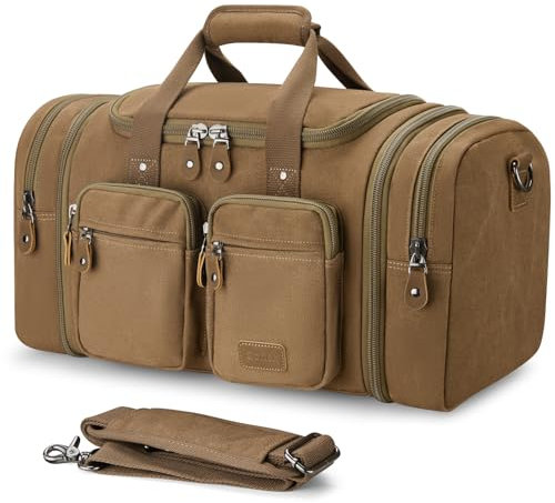 Gonex Reisetasche aus Segeltuch für Reisen, erweiterbar, wasserabweisend, 50 l, Handgepäcktasche für Übernachtung, Wochenender, Turnbeutel mit Nass- und Trockentrenntasche und Koffergriffhülle,