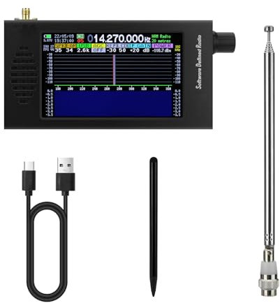 HamGeek DSP SDR Radio Receiver 100 KHz to 149 MHz DSP Digital Demodulation CW/AM/SSB/FM/WFM Portable Shortwave Radio Receiver with 4.3 Inch IPS LCD
