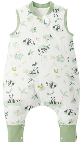 LULUMONKEY Baby Winter Sleeping Bag with legs 1.5 Tog, Soft Cotton Toddler Wearable Blanket for Baby Girls and Boys, Baby Sleeping Bag with Feet, 1-2 Years