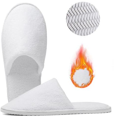 Cosysparks Hotelslipper, Nicht-Einweg frottee slipper Wiederverwendbar Spa Hausschuhe hausschuhe gäste hausschuhe Anti-Rutsch besucherhausschuhe für Gäste Reise Home Hotel Gebrauch