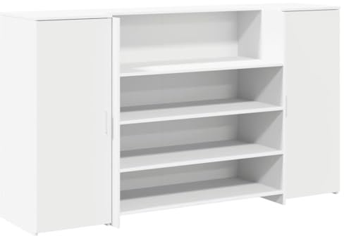 vidaXL Mostrador de recepción Blanco 180x50x103,5 cm Madera de ingeniería