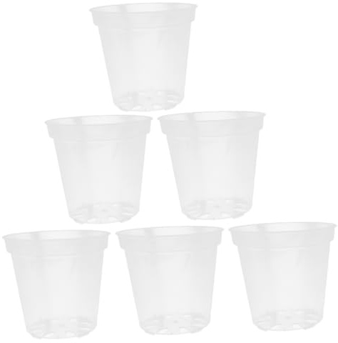 CAXUSD Pot Transparent pour Orchidée Trous De Drainage Pots De Fleurs en Plastique pour Jardins Et Balcons