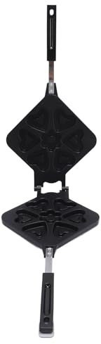 Fdit Máquina para Hacer Gofres en Forma de Corazón, Máquina para Hacer Gofres Antiadherente, Bandeja para Hornear de Doble Cara, Máquina para Hacer Sándwiches de Desayuno, Pequeños