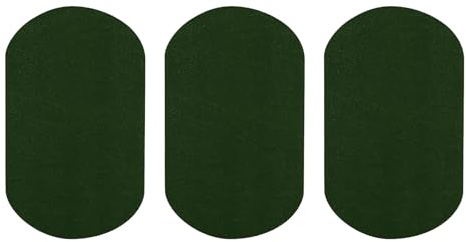 QUARKZMAN 3 stycken lappar för strykning, 180 x 110 mm armbågar knän mockatyg lappar, kvadratiska stryklappar lappar lappar för reparation lappar, kläder, hantverk, byxor, skjortor, grön