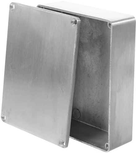 Aluminium Gitarrenpedalgehäuse für Effektpedale, Silber | Aluminium, für Live Auftritte und Zuhause, Einfache Elegante Optik, Stabiles Klangbild, Zubehör