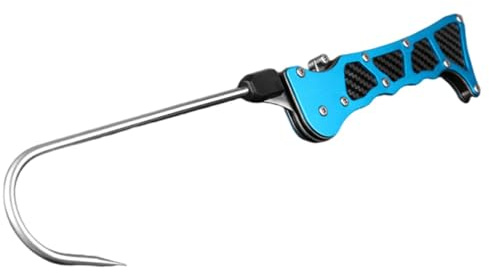 F Fityle Raffio per Pesca con Gancio in Acciaio Inossidabile da 185 mm, Accessorio Versatile con Impugnatura Antiscivolo per la Pesca in Barca, Portatile e