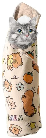 Yidueace Cat Care Wrap - Pet Fixation Wrap Wrap Blanket - Anti-Escape Wrap Blanket for Care Cutting Bathing Soothing for Medium and Large Cats Home Indoor