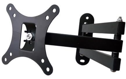 DIYEAH Fixed Tv Wall Mount Bracket for LCD LED Monitors with Tilt Flat Panel Support Frame Space-saving Black Wall Bracket for Home and Office Entertainment