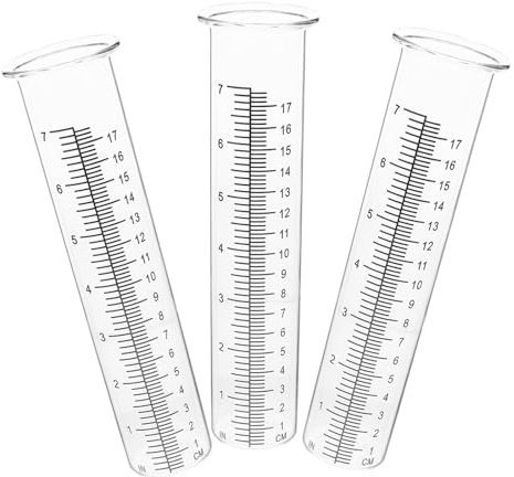 OSALADI Pluviomètre Antigel 3 Pièces en Plastique 18 CM Mesure Précise des Précipitations pour Jardin et Pelouse Outil Portable Résistant au Froid pour Terrasse et Extérieur