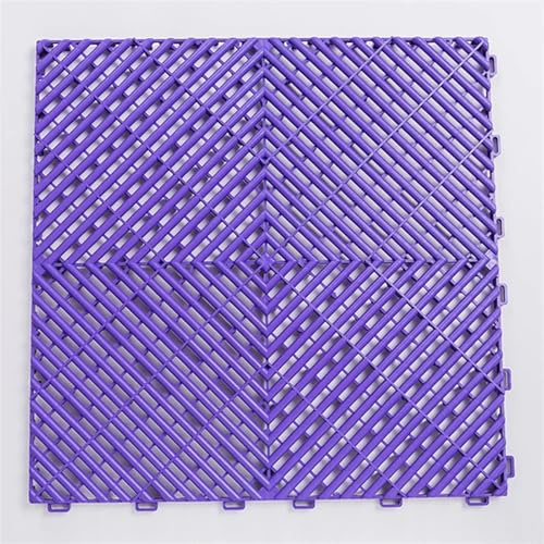 Piastrelle for pavimenti da garage modulari ventilate in plastica, tappetino for in PVC PP(Purple)
