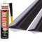 STEIGNER Garagentor Dichtung inkl. Montagekleber Bodenabdichtung aus EPDM, 2,5m, 14mm x 78mm, SGD01