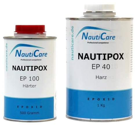 NautiCare UV Gießharz Set Glasklar | 1,5 kg | Set mit Epoxidharz und Härter - NautiPox