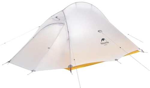 Naturehike Cloud up 2 Upgrade Ultraleichte Zelte Doppelten 2 Personen Zelt 3-4 Saison für Camping Wandern (10D Gelb Upgrade)