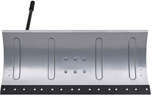 Tidyard Schneepflug Schneeschild 3 Fach verstellbar für Einachsermaschinen oder Rasentraktoren 100x44 cm Silbern