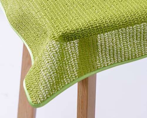 Weichschaum-Tischdecke mit Saum | Hellgrün - Rund - 140cm | Schaumdecke | Klassik-Outdoor-Decke | Garten/Terrasse/Balkon | wetterfest | rutschfest