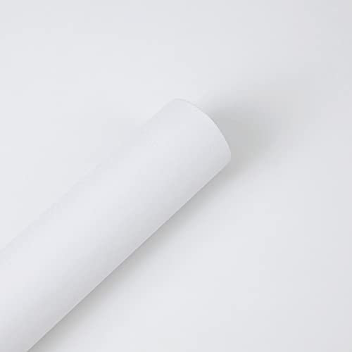 Papel Adhesivo para Muebles Blanco, 40cm X 300cm, Mate Lámina para muebles, Vinilo Adhesivo Muebles, Autoadhesivo, Impermeable, PVC Rollo Decorativos Cocina Armario Mesa