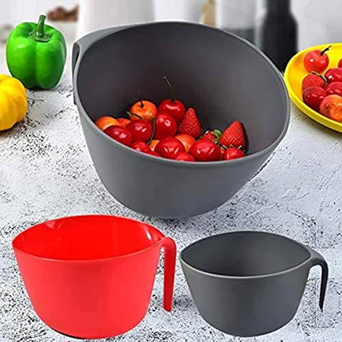Ensembles de bols de passoire de lavage de nid 2 en 1, passoires avec de longues bonnes poignées pour laver les fruits, les légumes, les haricots, les pâtes, la base antidérapante, grande capacité, ha