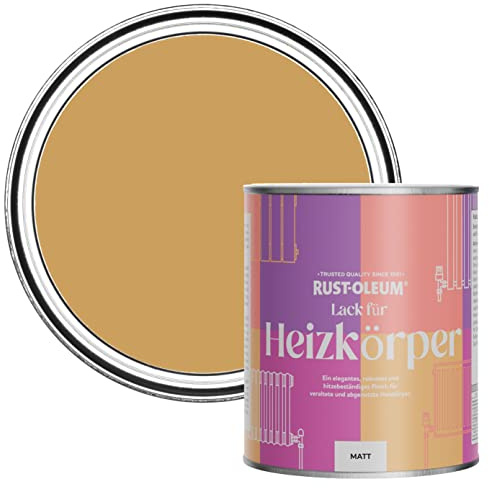 Rust-Oleum, gelb Heizkörperfarbe, hitzebeständig, geruchsarm in Matt Finish - Dijon 750ML