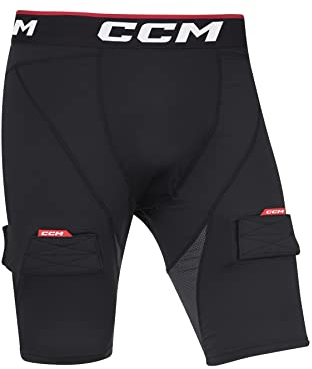 CCM Jugend Kompression-Short mit Jock, schwarz, Größe: L