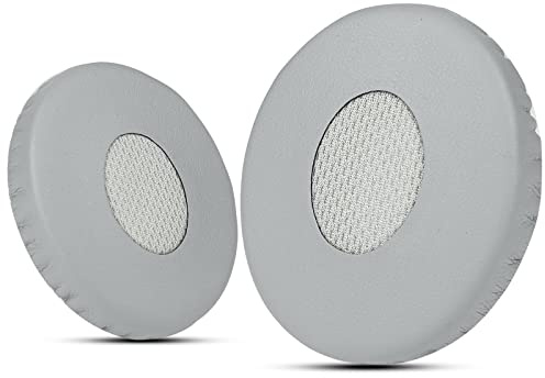 Krone Kalpasmos Professionelle Bose On-Ear-Kopfhörer, Ersatz-Ohrpolster, passend für Bose Over-Ear 2 (OE2, OE2i), weiches Leder und Memory-Schaum, Grau Scrim, Silber