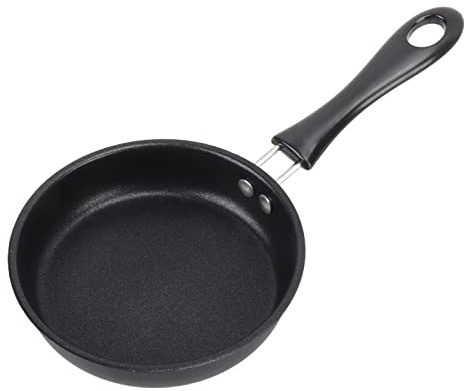 Padella Antiaderente Piccola per Uova e Frittata in Acciaio Inossidabile Pre Stagionata, 14 Centimetri, Ideale per Cucinare All'aperto e al Coperto