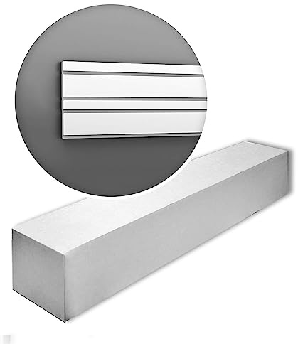 Orac 3d panneau mural W119-box BAR MIX 200 cm x 2 cm x 25 cm Mousse de polyuréthane rigide prétraité 6 moulures / 12 m