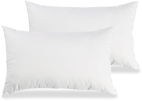 Decoper ® Kissenfüllung waschbares Innenkissen Bezug aus 100% Baumwolle | Füllung aus Polyester | Kisseninlet als Dekokissen, Couchkissen, Sofa Kissen und Kopfkissen | 2 er Set | 30 x 50 cm