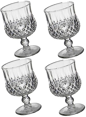 BESTonZON 4stücke Kristallweingläser Gefrorene Kelche Feine Rotweingläser Partyweingläser Heimkelche Glas Wein Tassen