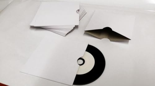 Graphic Express France 100 x CD Cartone Sleeves - Buste per CD con taglio a metà cerchio per migliore inserimento dei media
