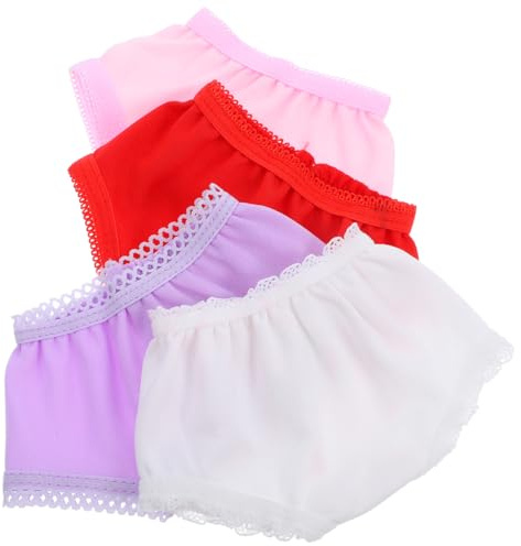 Vaguelly Doll Underwear Clothes Set - 4pcs Doll Diapers Accessories Briefs Baby Diapers Underwear for 18 Inch
