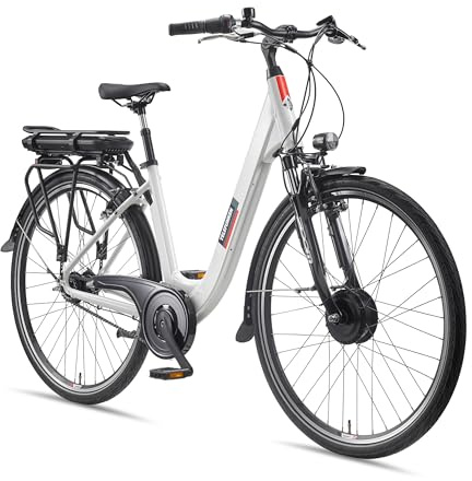 TELEFUNKEN E-Bike 28 Zoll Fahrrad für Damen & Herren | Pedelec Citybike mit 7-Gang Nabenschaltung | Elektrofahrrad 250 W Frontmotor | 468 Wh Li-Ion Akku | EBike Multitalent RC845
