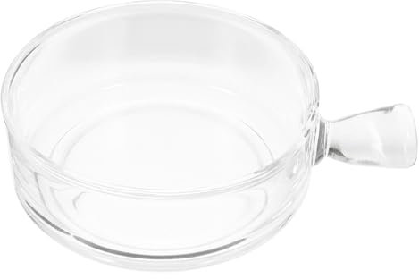SHOWERORO Glass Serving Salad Mixing Bowl Handle for Kitchen Use As Large Serving Bowl for Fruits and Salads