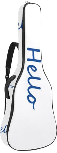 Gitarrentasche für Bassgitarre mit Art Greets Alphabet 84, Tasche für Akustikgitarre, 101,6 cm (40 Zoll) E-Gitarrenkoffer, wasserdichte Oxford-E-Gitarre, Gigbag für akustische Konzertgitarre, Ukulele,