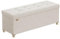 SONGMICS Puff Almacenaje, Banco Plegable, 38 x 110 x 40 cm, Reposapiés, 112 L, Superficie de Terciopelo, para Dormitorio, Sala de Estar, Dormitorio, Beige Capuchino LSF0518W02