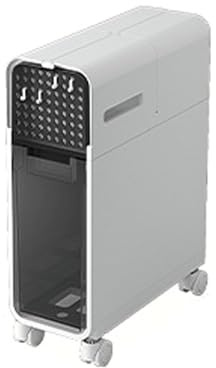 Schmaler Rollschrank mit Schubladen und Toilettenpapierhalter, wasserdicht, schmal, Küchenspalten, Schrank auf Rädern, für kleine Räume