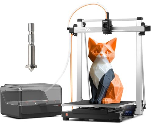 Anycubic Kobra 3 Max Combo Impresora 3D, Soporta la Impresión Durante el Secado,600mm/s Impresión de Alta Velocidad,Volumen de Construcción Ultra Grande 450x450x500mm,Nivelación Automática Inteligente