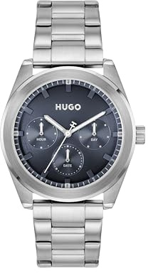 Hugo Analoge Multifunktions-Quarzuhr für Herren Kollektion #Bright Sport mit Edelstahl- oder Lederarmband