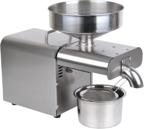 Commercial Stainless Steel Oil Press Machine - Automatic Cold & Hot Oil Extractor for Home and Business Cooking Needs