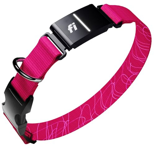 Fi Series 3+ Smart Dog Tracker Collar – AI GPS per cani, monitoraggio della salute e del comportamento, recinzione virtuale, avvisi di fuga, impermeabile, compatibile con Apple Watch 12Mo Abbonamento