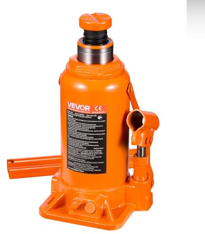VEVOR Hydraulic Bottle Jack, 20 Ton (44092 lbs) Capacity, 8.9-17.1 Inch Lifting Range, Heavy Duty Welded Bottle Jack for Car, SUV, Pickup, Auto Repair, House Lift and Agricultural Equipment, Orange